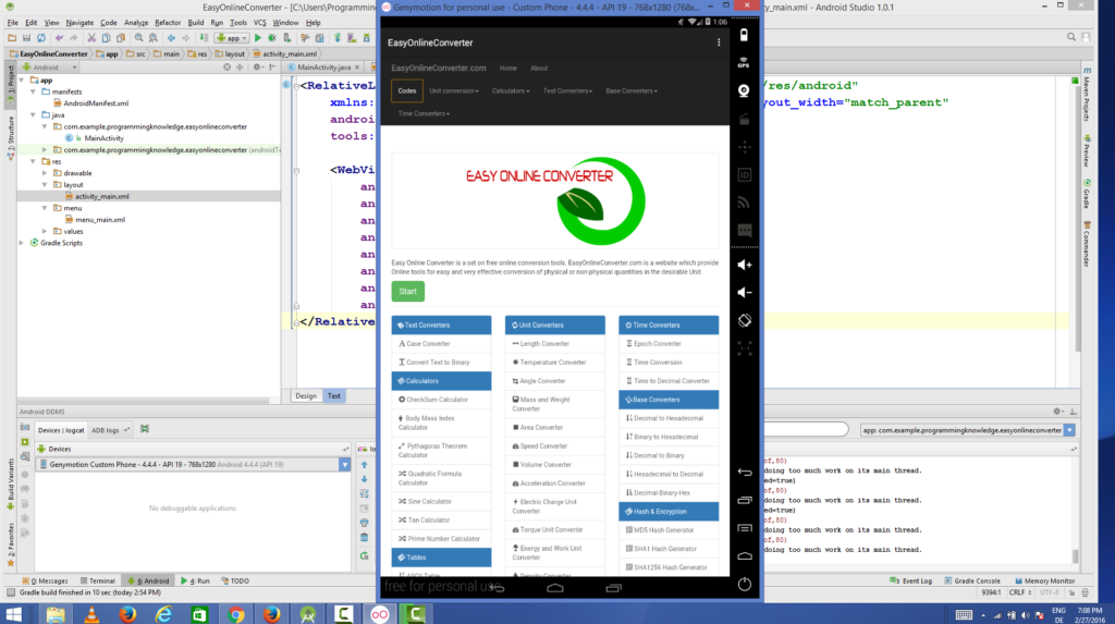 How to Convert a Website into Android Application using Android Studio