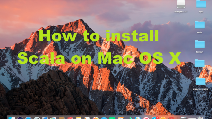 How to install Scala on Mac OS X