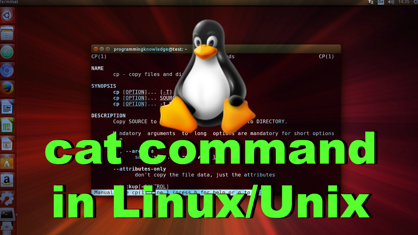 cat command in Linux / Unix