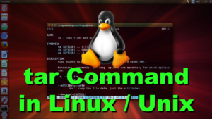 tar Command in Linux Unix